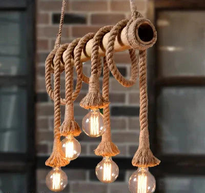 Rope Bamboo Pendant Lights