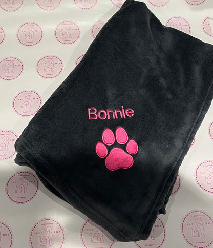 Embroidered Personalised Pet Blankets