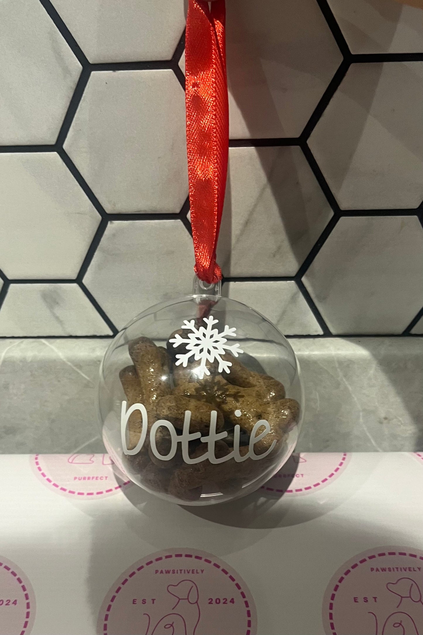 Personalised Christmas Pet Bauble Ornament