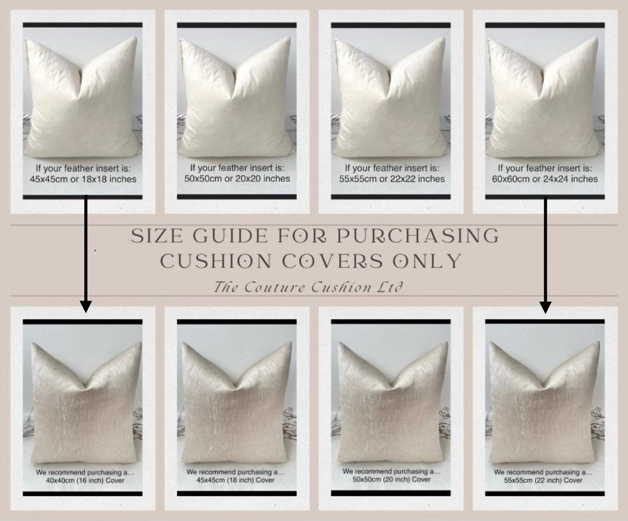 The Couture Cushion - The Beige Mattox - Style No. 56 (DISCONTINUED)