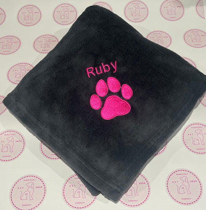 Embroidered Personalised Pet Blankets
