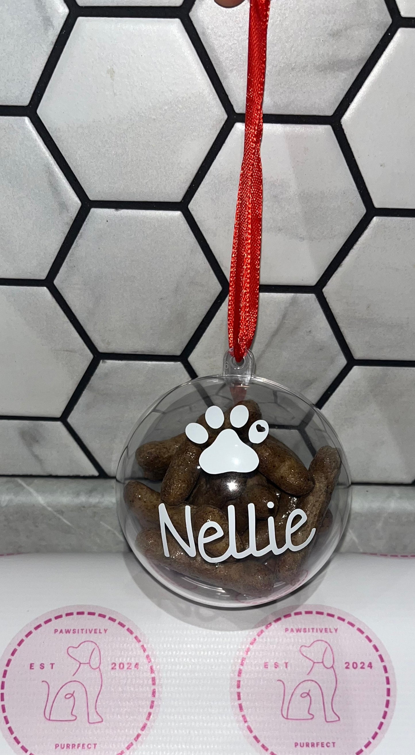 Personalised Christmas Pet Bauble Ornament