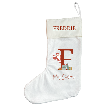 Personalised Christmas Stocking - Santa Brings Gifts Design