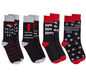 4 Pack Mens Christmas Socks Cotton Rich Fun Festive Designs Perfect Stocking Filler Holiday Gift UK 6-11 EUR 39-45 by Sock Stack