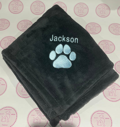 Embroidered Personalised Pet Blankets