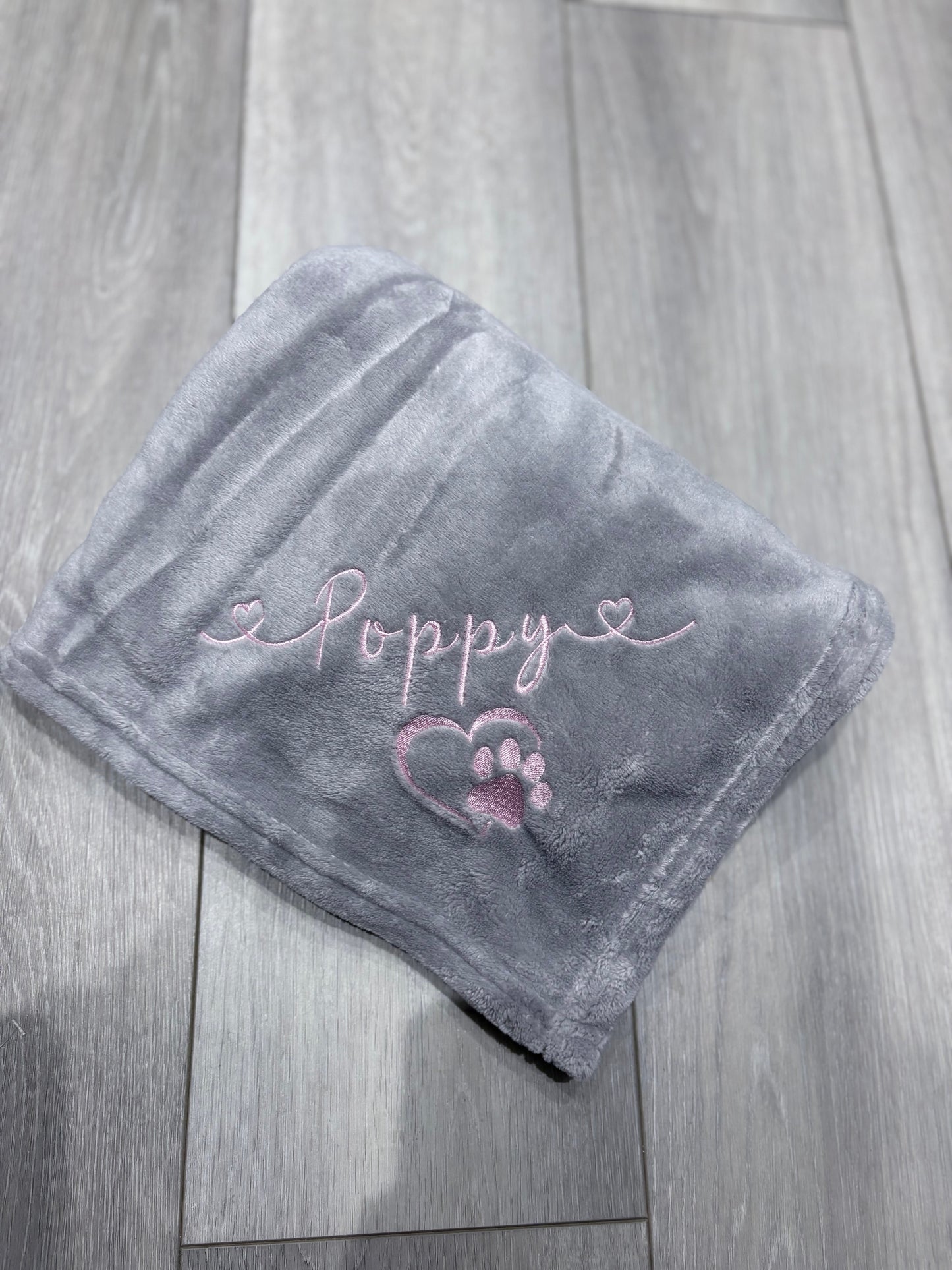 Embroidered Personalised Pet Blankets