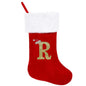 20 Inches Monogrammed Christmas Stockings,Letter A Personalized Christmas Stockings Red Stocking for Christmas Plush Cuffs Initial Christmas Stockings Holiday Xmas Gift