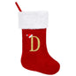 20 Inches Monogrammed Christmas Stockings,Letter A Personalized Christmas Stockings Red Stocking for Christmas Plush Cuffs Initial Christmas Stockings Holiday Xmas Gift