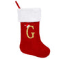 20 Inches Monogrammed Christmas Stockings,Letter A Personalized Christmas Stockings Red Stocking for Christmas Plush Cuffs Initial Christmas Stockings Holiday Xmas Gift