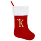 20 Inches Monogrammed Christmas Stockings,Letter A Personalized Christmas Stockings Red Stocking for Christmas Plush Cuffs Initial Christmas Stockings Holiday Xmas Gift