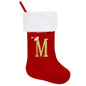 20 Inches Monogrammed Christmas Stockings,Letter A Personalized Christmas Stockings Red Stocking for Christmas Plush Cuffs Initial Christmas Stockings Holiday Xmas Gift