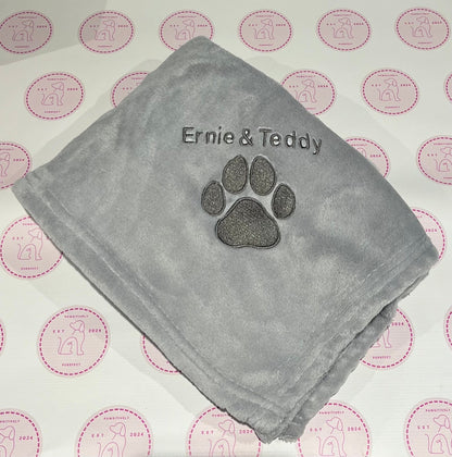 Embroidered Personalised Pet Blankets