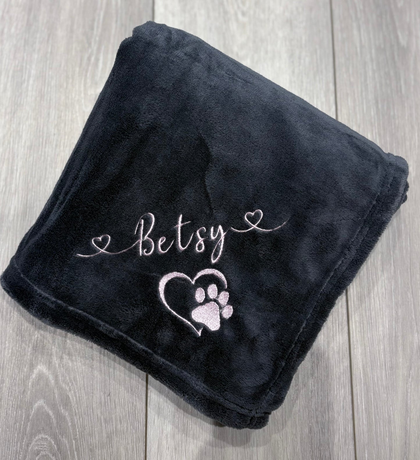 Embroidered Personalised Pet Blankets