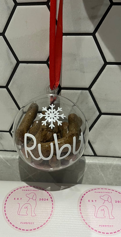 Personalised Christmas Pet Bauble Ornament