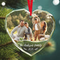 Personalized Christmas Ornaments 2025 with Photo & Text - Customized Crystal Glass Christmas Tree Decor Gifts for Family, Couples, Pets, Baby’s First Xmas – 6 Heart/Round Designs