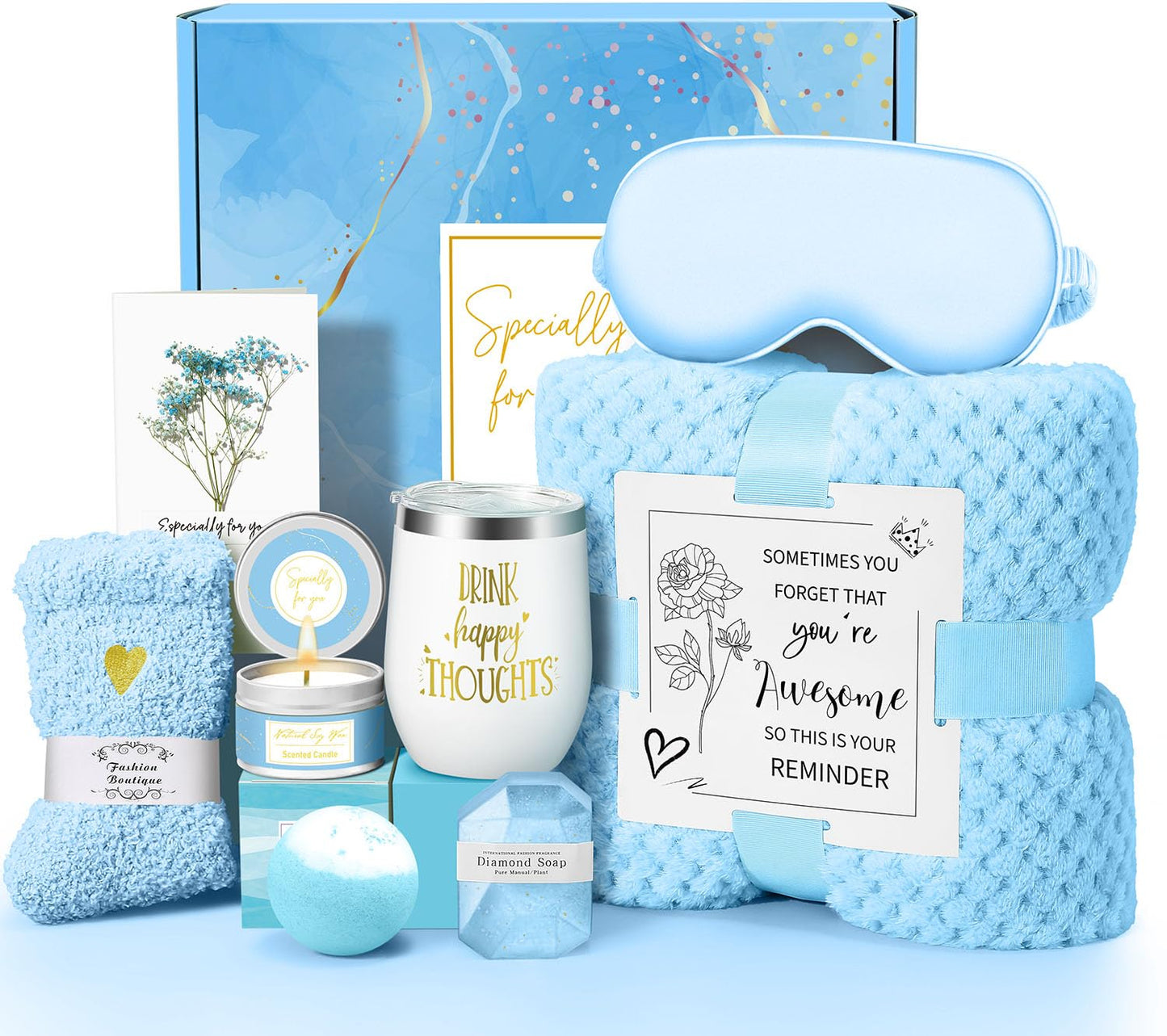 Happy Birthday Gifts for Women Mom Her Friend Sister Wife Grandma, Self Care Gifts Get Well Gifts Unique Relaxing Spa Gift Basket Set, Christmas Gifts for Women Mom Wife Grandma Friends Sister