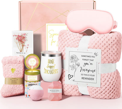 Happy Birthday Gifts for Women Mom Her Friend Sister Wife Grandma, Self Care Gifts Get Well Gifts Unique Relaxing Spa Gift Basket Set, Christmas Gifts for Women Mom Wife Grandma Friends Sister