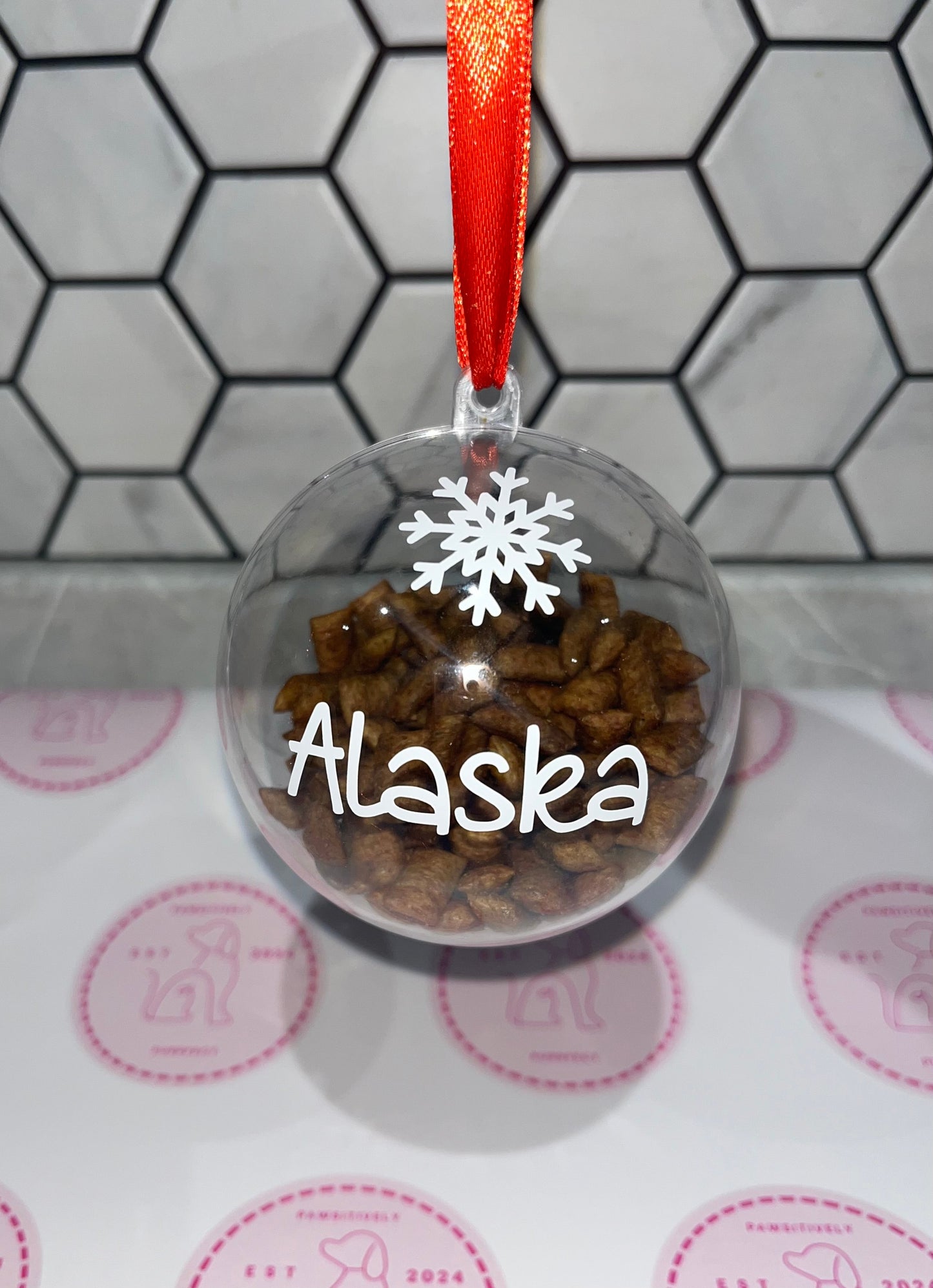 Personalised Christmas Pet Bauble Ornament