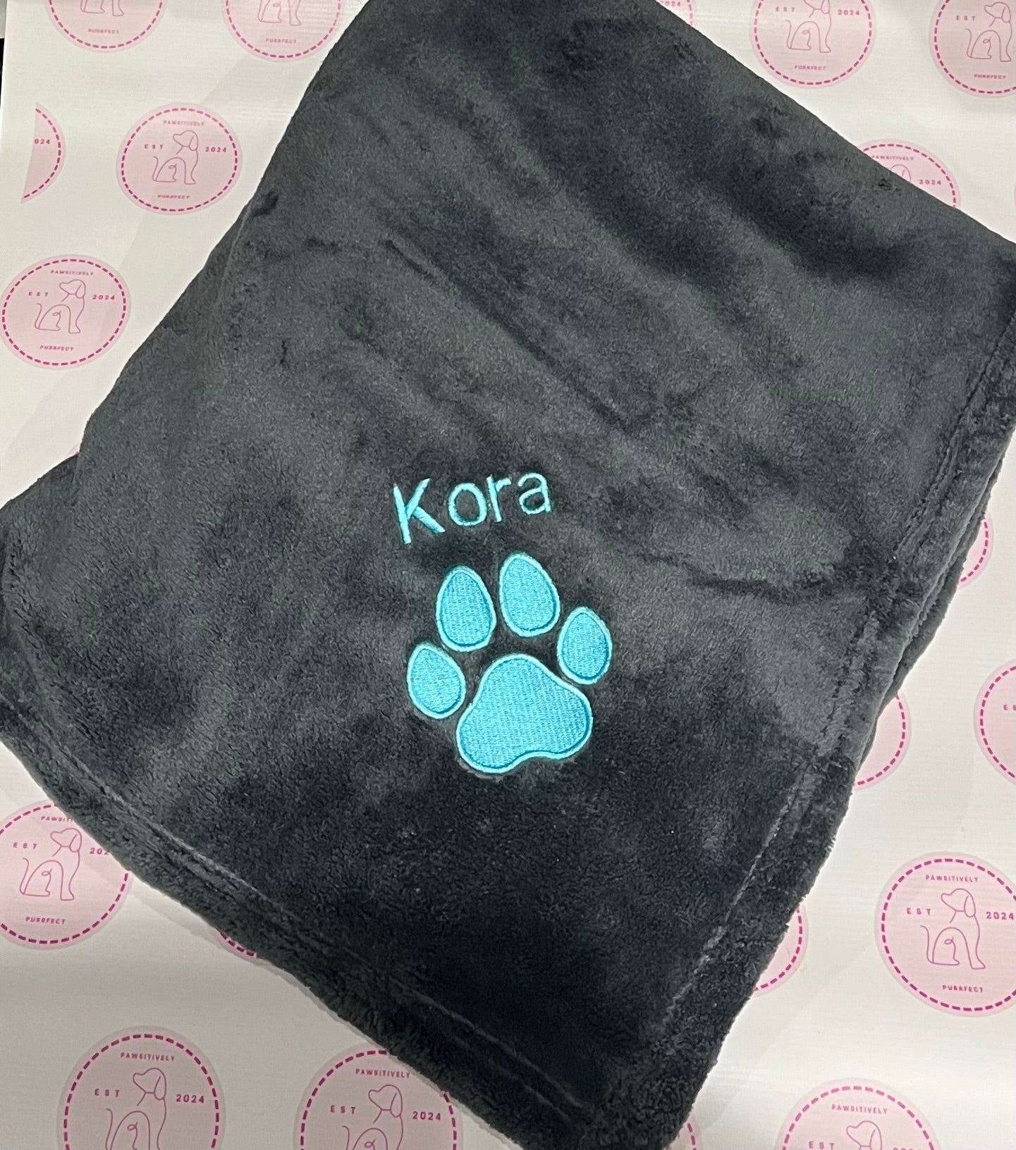 Embroidered Personalised Pet Blankets