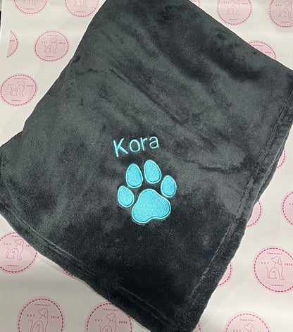 Embroidered Personalised Pet Blankets