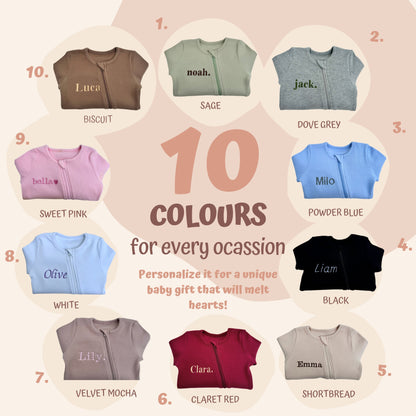 Dove Grey Zip Sleepsuit