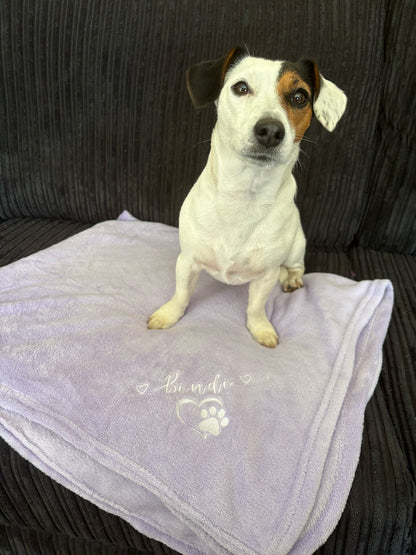Embroidered Personalised Pet Blankets