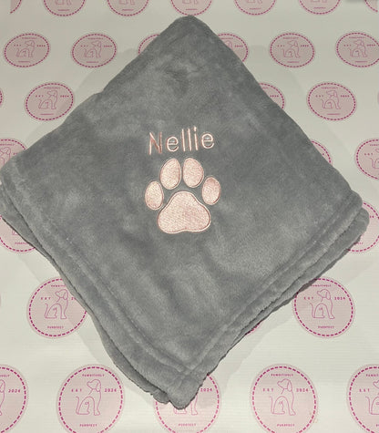 Embroidered Personalised Pet Blankets