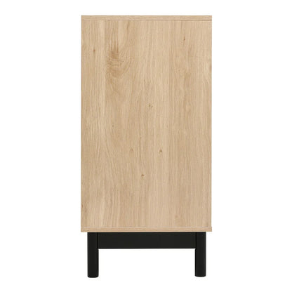 Rattan double door wooden sideboard