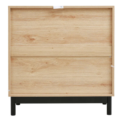 Rattan double door wooden sideboard