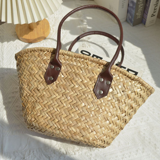Hand-woven Vintage Basket Bag