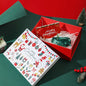 Christmas Themed Gift Box Colorful Santa Claus Design Red Lid And Base Box Christmas Packaging For Scarves And Gloves