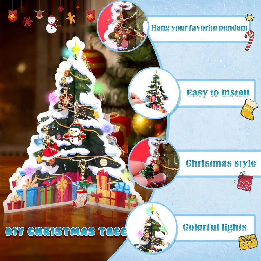 Christmas Arrival Day Calendar Gift Set DIY Blind Box Bracelet 3D Light Show Gift Box Children's Birthday Party Favour